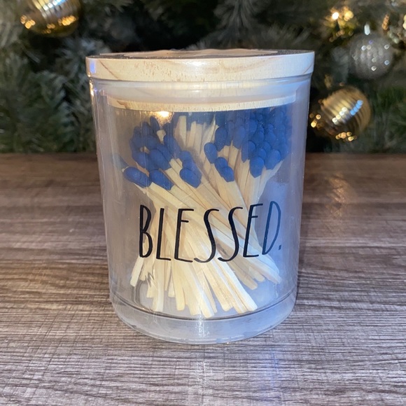 Rae Dunn blessed match jar with strike strip